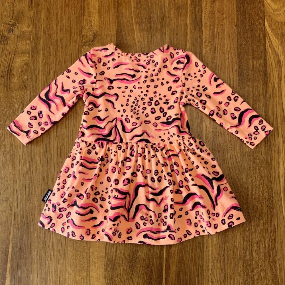 BONDS Tiger Dress Bodysuit Baby Girls 0-3 000 Orange Cat Print Wondersuit NWOT - Picture 2 of 5
